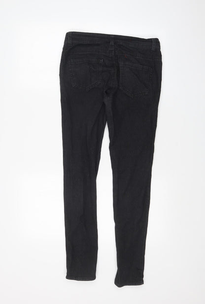 Denim & Co. Womens Black   Skinny Jeans Size 12 L28 in