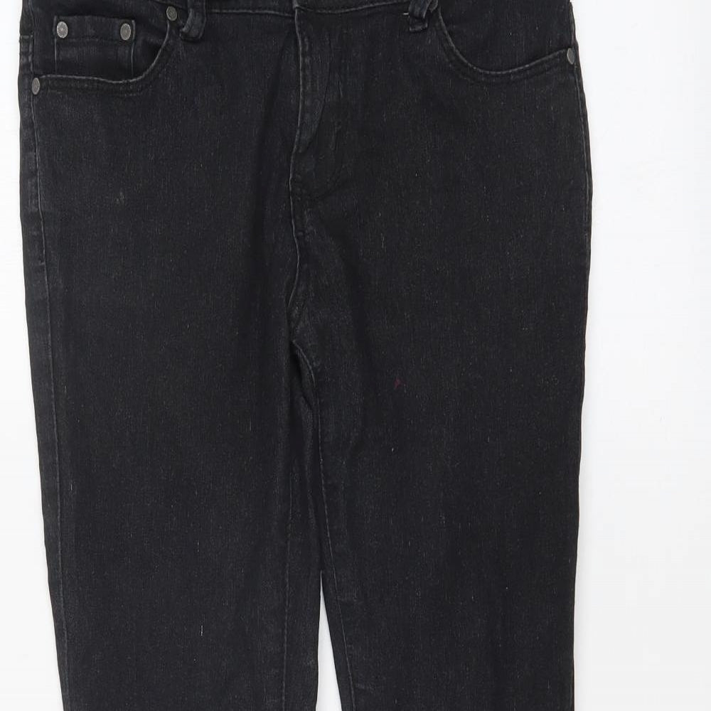 Denim & Co. Womens Black   Skinny Jeans Size 12 L28 in