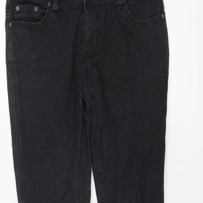 Denim & Co. Womens Black   Skinny Jeans Size 12 L28 in