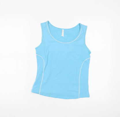 Womens UK Size 12 Marks and Spencer Blue Basic Tank