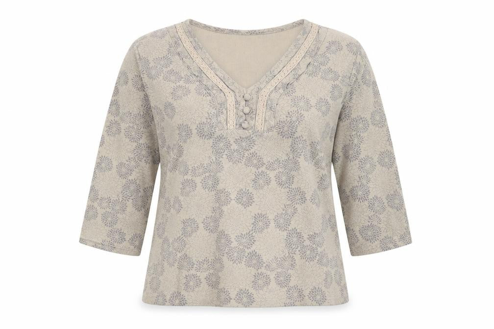 Front view of Bonmarché M women’s brown basic t-shirt, size S