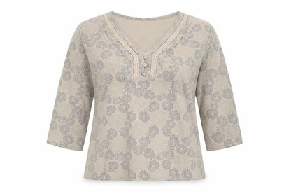 Front view of Bonmarché M women’s brown basic t-shirt, size S