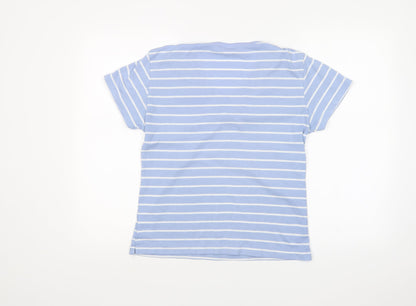 Womens UK Size M Preworn Blue Basic T-Shirt