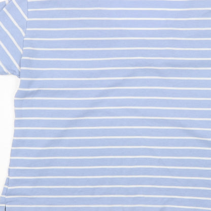 Womens UK Size M Preworn Blue Basic T-Shirt