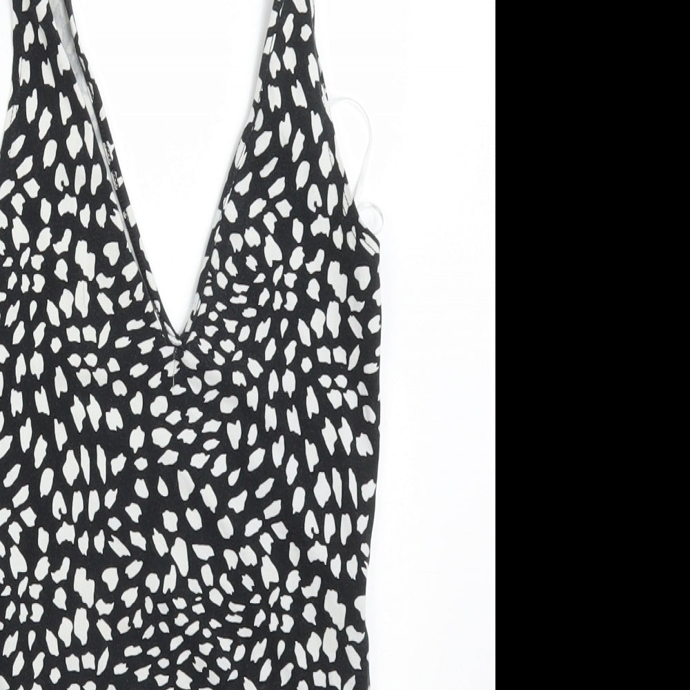 Miss Selfridge Womens Multicoloured Animal Print  Bodysuit One-Piece Size 4