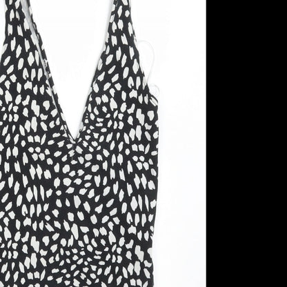 Miss Selfridge Womens Multicoloured Animal Print  Bodysuit One-Piece Size 4