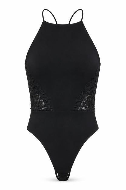 Womens UK Size 8 Missguided One-Piece Black Bodysuit