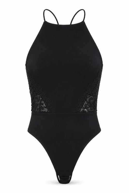 Womens UK Size 8 Missguided One-Piece Black Bodysuit