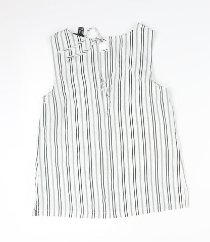 Womens UK Size 8 New Look Multicoloured Basic Tank