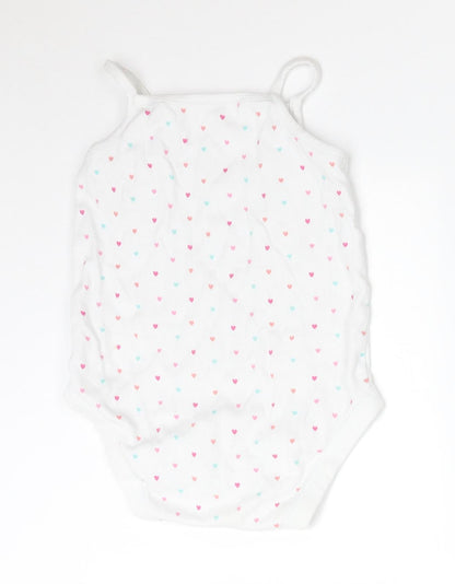 F&F Girls Multicoloured Polka Dot  Bodysuit One-Piece Size 2-3 Years  - HEARTS