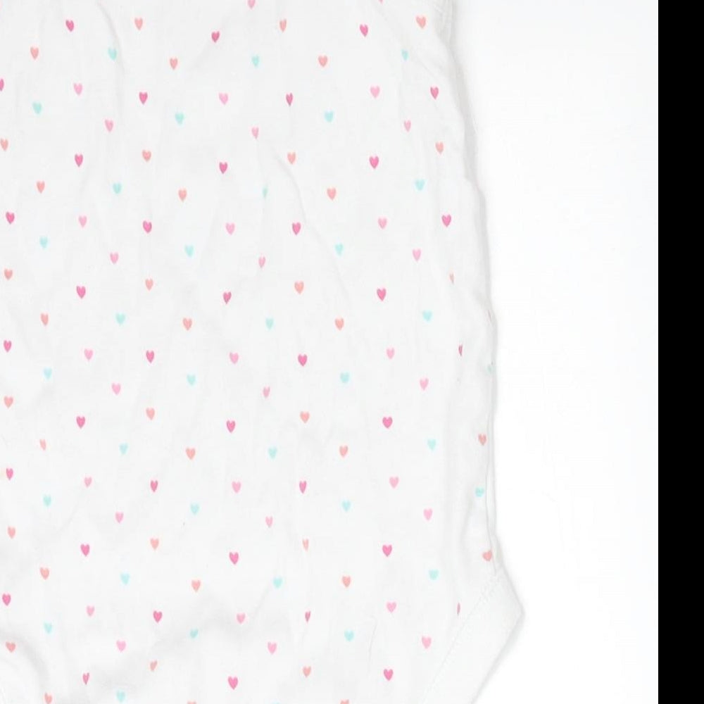 F&F Girls Multicoloured Polka Dot  Bodysuit One-Piece Size 2-3 Years  - HEARTS