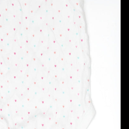 F&F Girls Multicoloured Polka Dot  Bodysuit One-Piece Size 2-3 Years  - HEARTS