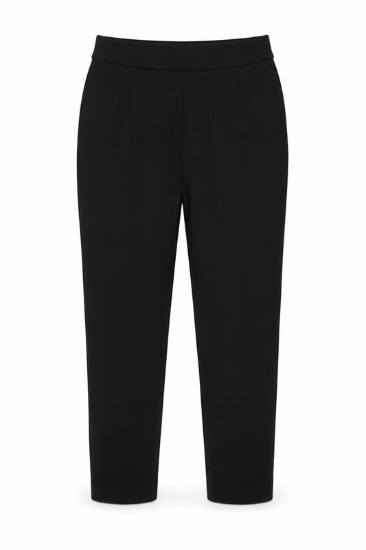 Front view of Marks & Spencer women’s black jegging trousers, size UK 10, 23-inch leg