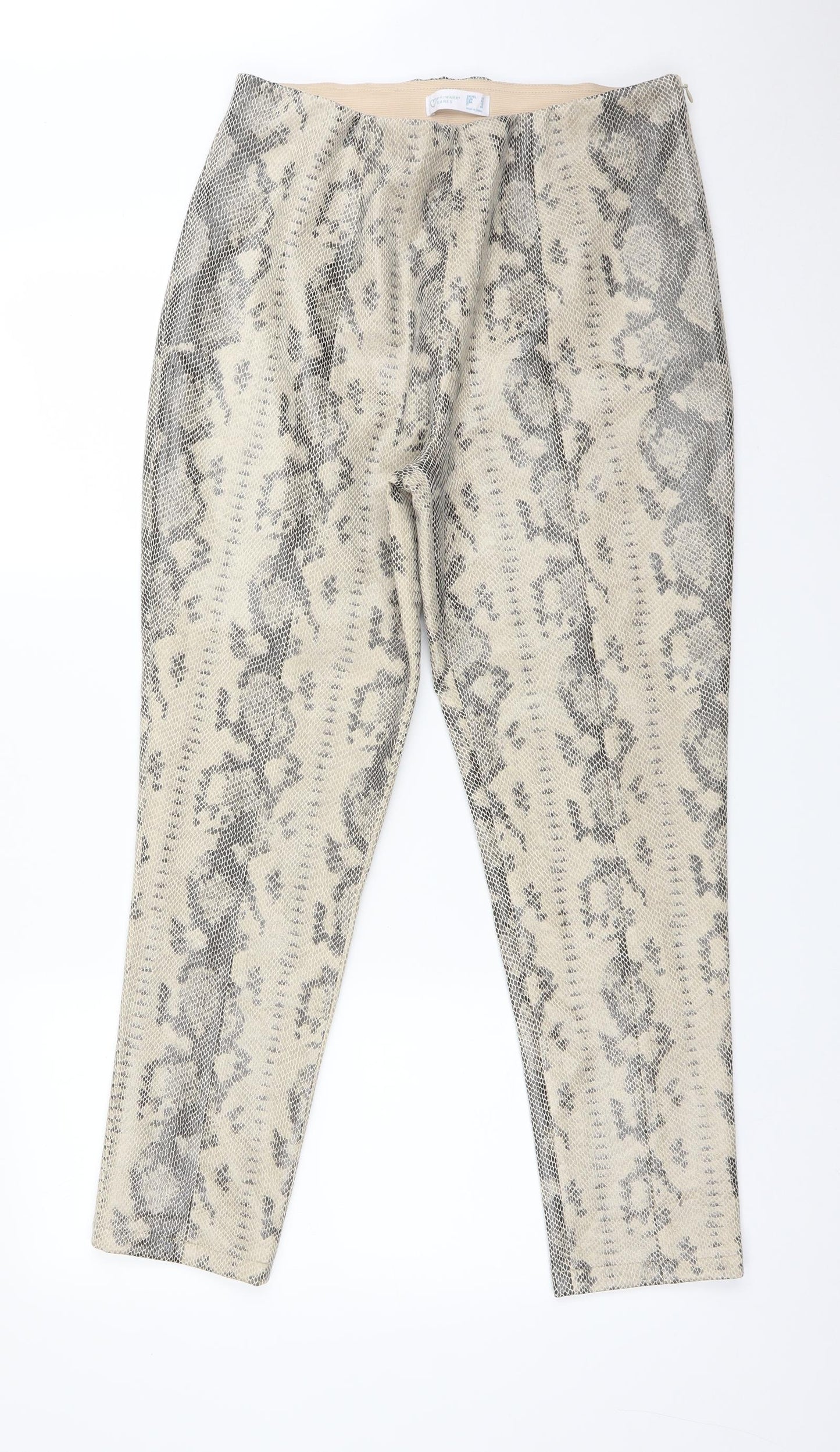 Primark Womens Multicoloured Animal Print  Jegging Trousers Size 14 L27 in