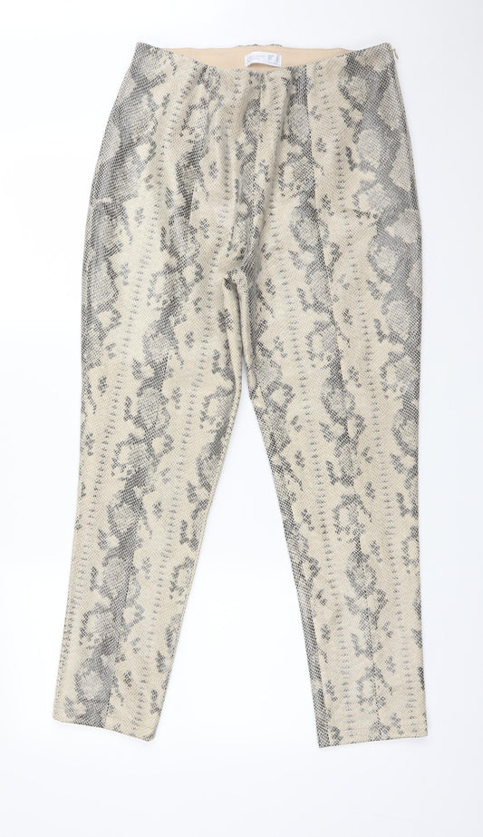 Primark Womens Multicoloured Animal Print  Jegging Trousers Size 14 L27 in