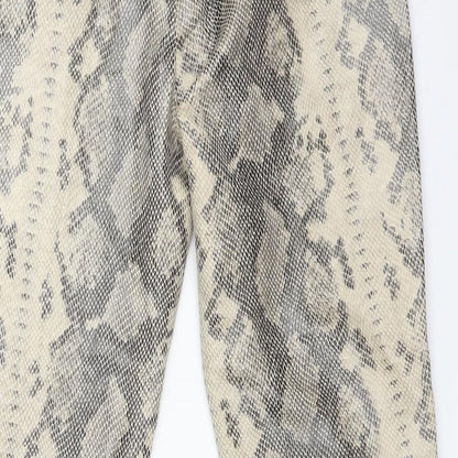 Primark Womens Multicoloured Animal Print  Jegging Trousers Size 14 L27 in