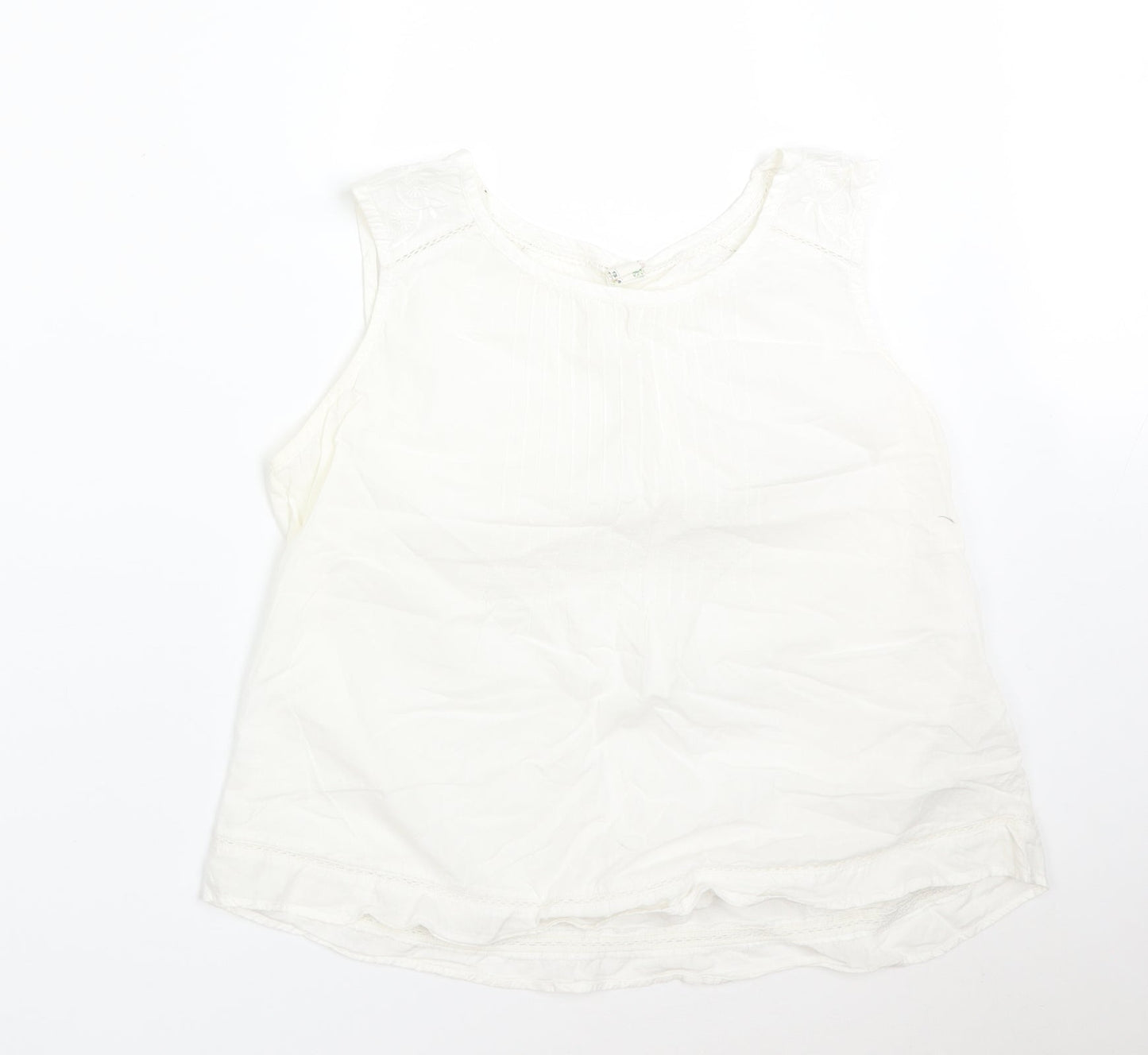 MISTRAT Womens White   Basic T-Shirt Size 14