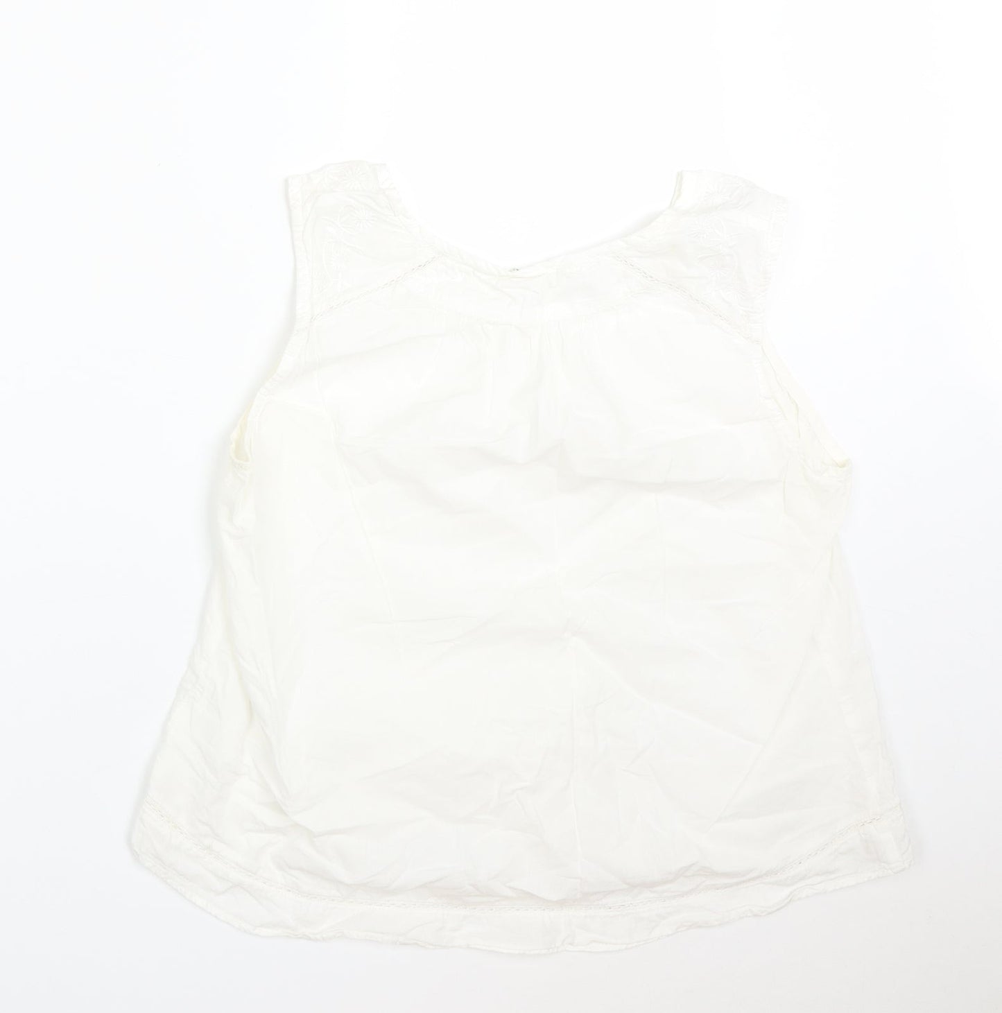 MISTRAT Womens White   Basic T-Shirt Size 14