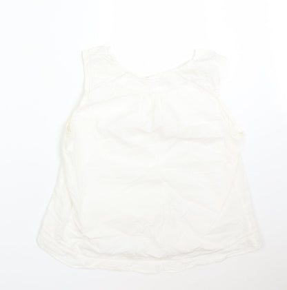 MISTRAT Womens White   Basic T-Shirt Size 14