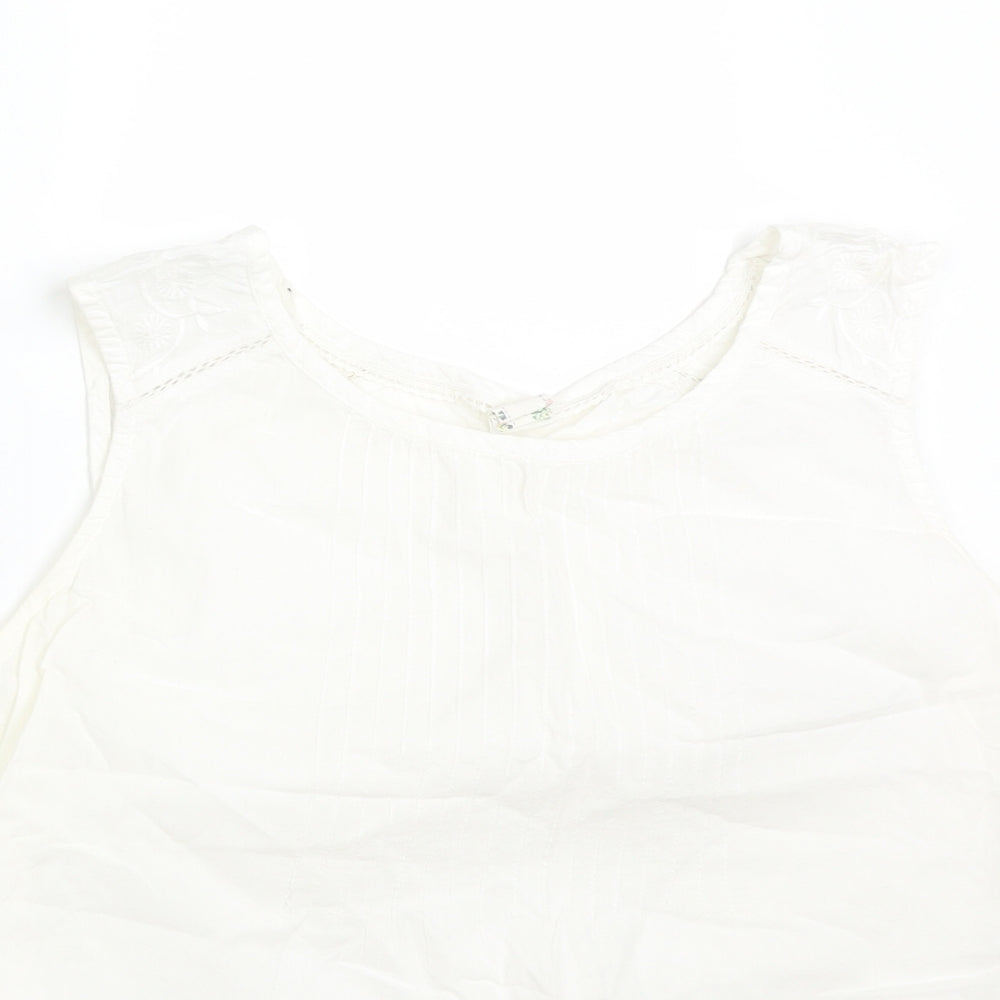 MISTRAT Womens White   Basic T-Shirt Size 14
