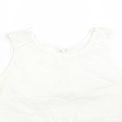 MISTRAT Womens White   Basic T-Shirt Size 14