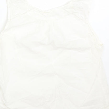 MISTRAT Womens White   Basic T-Shirt Size 14