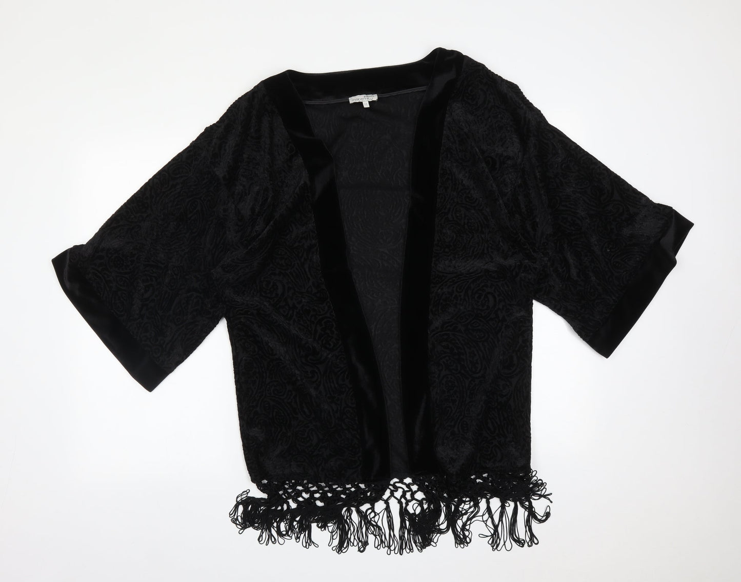 Womens UK Size 12 Papaya Black Cardigan Jumper