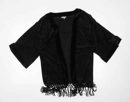 Womens UK Size 12 Papaya Black Cardigan Jumper