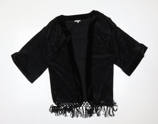 Womens UK Size 12 Papaya Black Cardigan Jumper