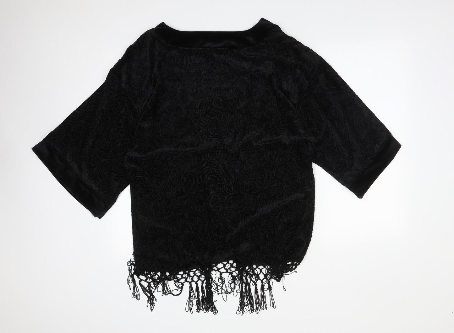Womens UK Size 12 Papaya Black Cardigan Jumper