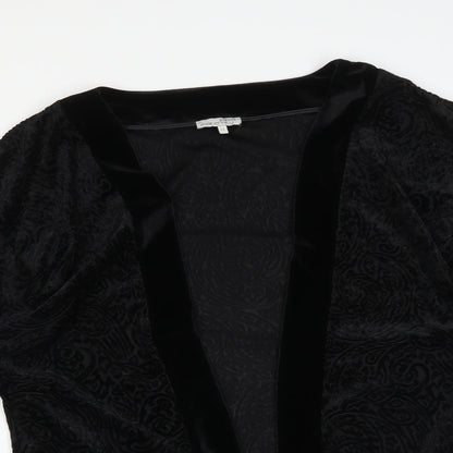 Womens UK Size 12 Papaya Black Cardigan Jumper