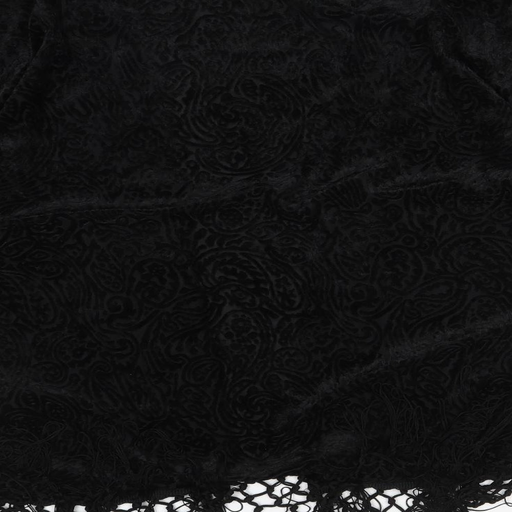 Womens UK Size 12 Papaya Black Cardigan Jumper