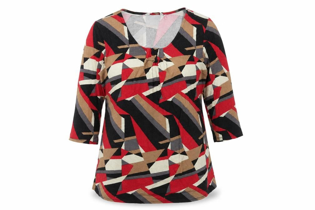 Womens UK Size 14 PREVIEW Multicoloured Basic T-Shirt