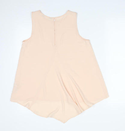 Womens UK Size 12 Dorothy Perkins Pink Basic T-Shirt