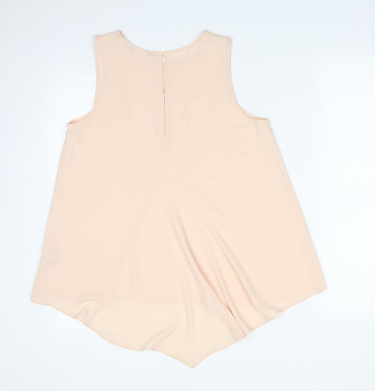 Womens UK Size 12 Dorothy Perkins Pink Basic T-Shirt