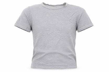 Front view of F&F boys’ multicoloured striped basic t-shirt, size 10-11, years
