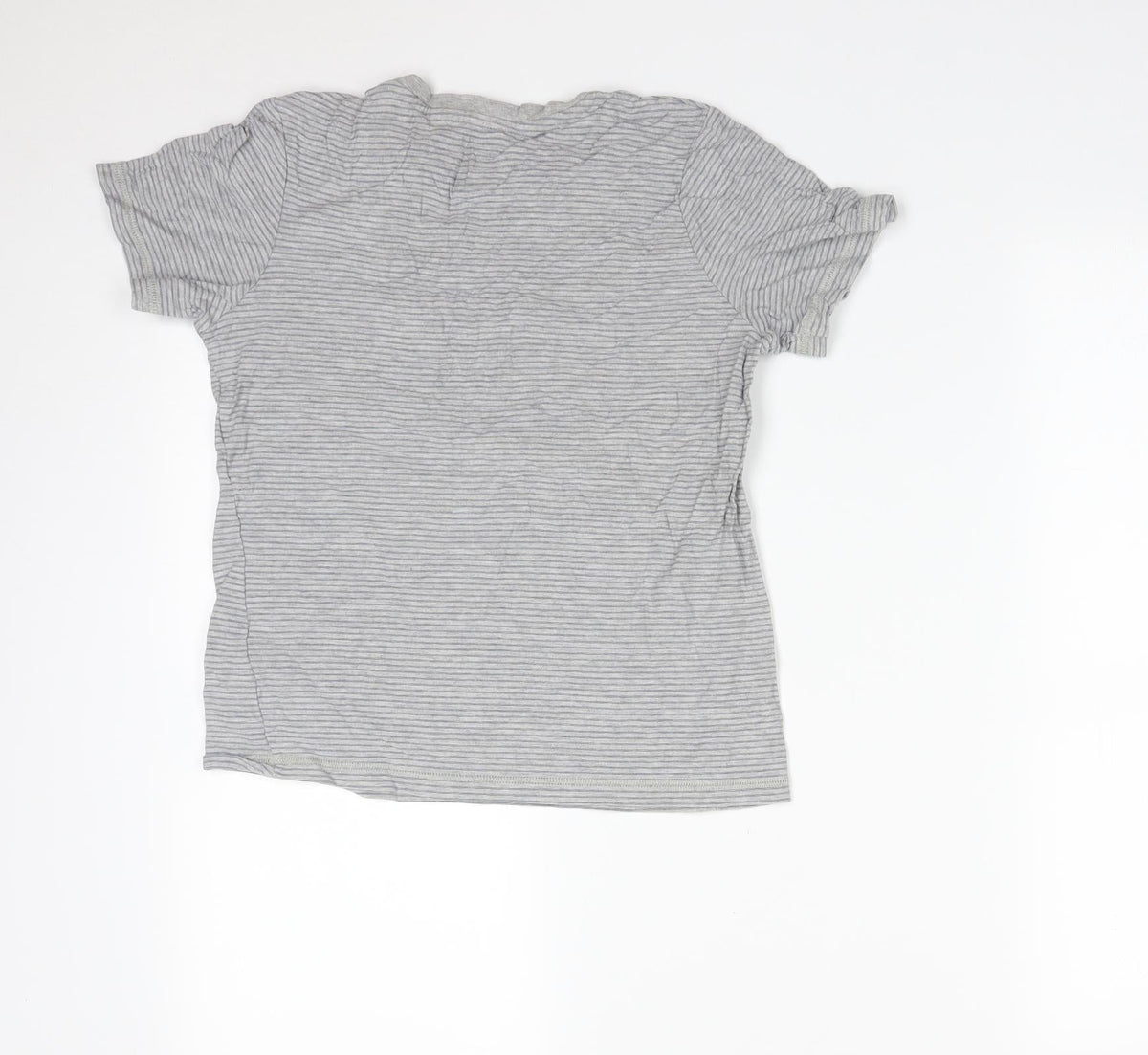 Back view of F&F boys’ multicoloured striped basic t-shirt, size 10-11, years