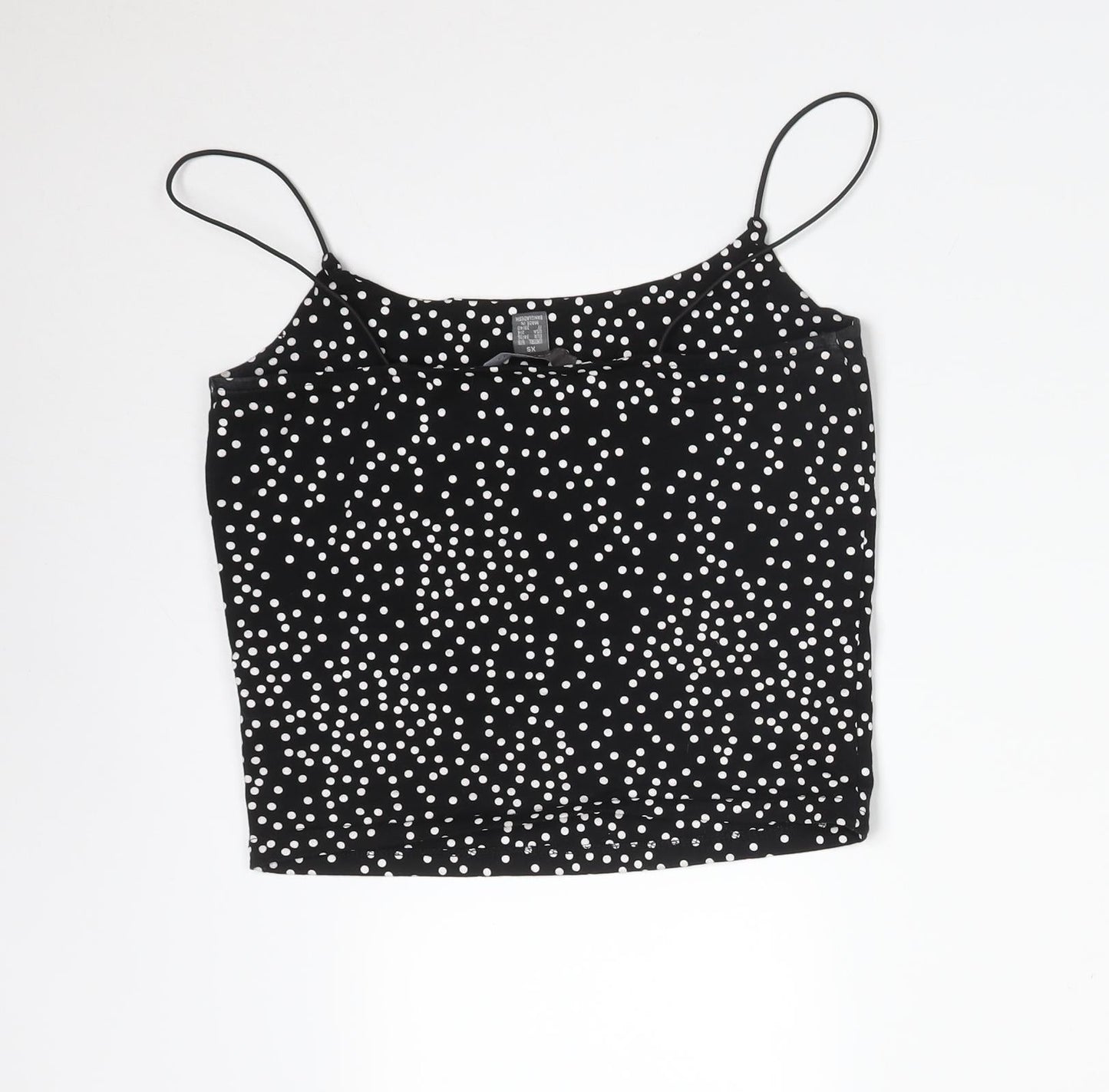 Primark Womens Black Polka Dot  Camisole T-Shirt Size XS