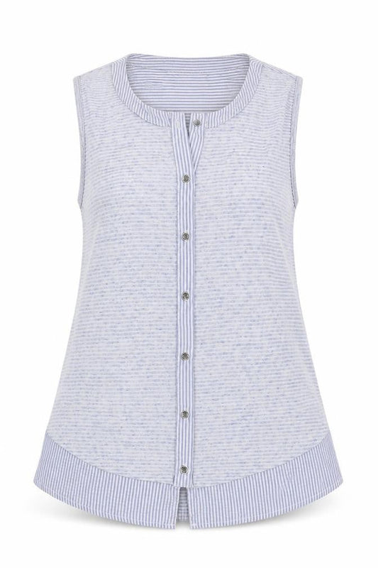 Womens UK Size 8 FALMER HERITAGE Blue Basic T-Shirt