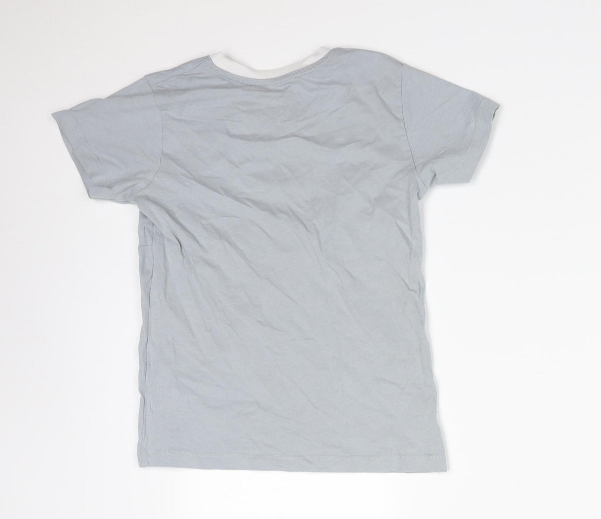 Back view of URBN DEPT boys’ blue basic t-shirt, size 9, years