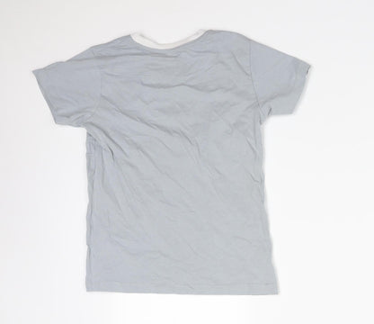 Back view of URBN DEPT boys’ blue basic t-shirt, size 9, years
