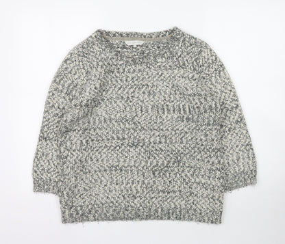 Additional front view of Debenhams women’s grey knit jumper, size UK 16