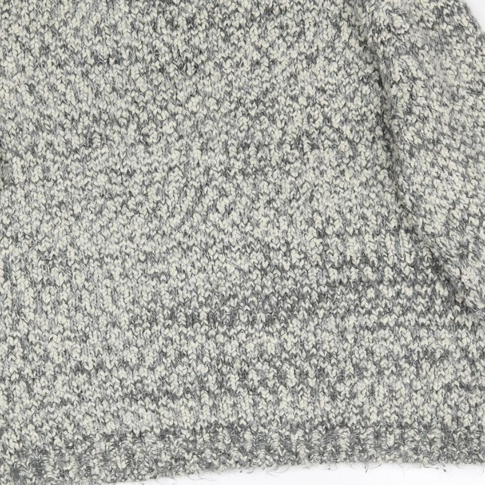 Brand and care label for Debenhams women’s grey knit jumper, size UK 16