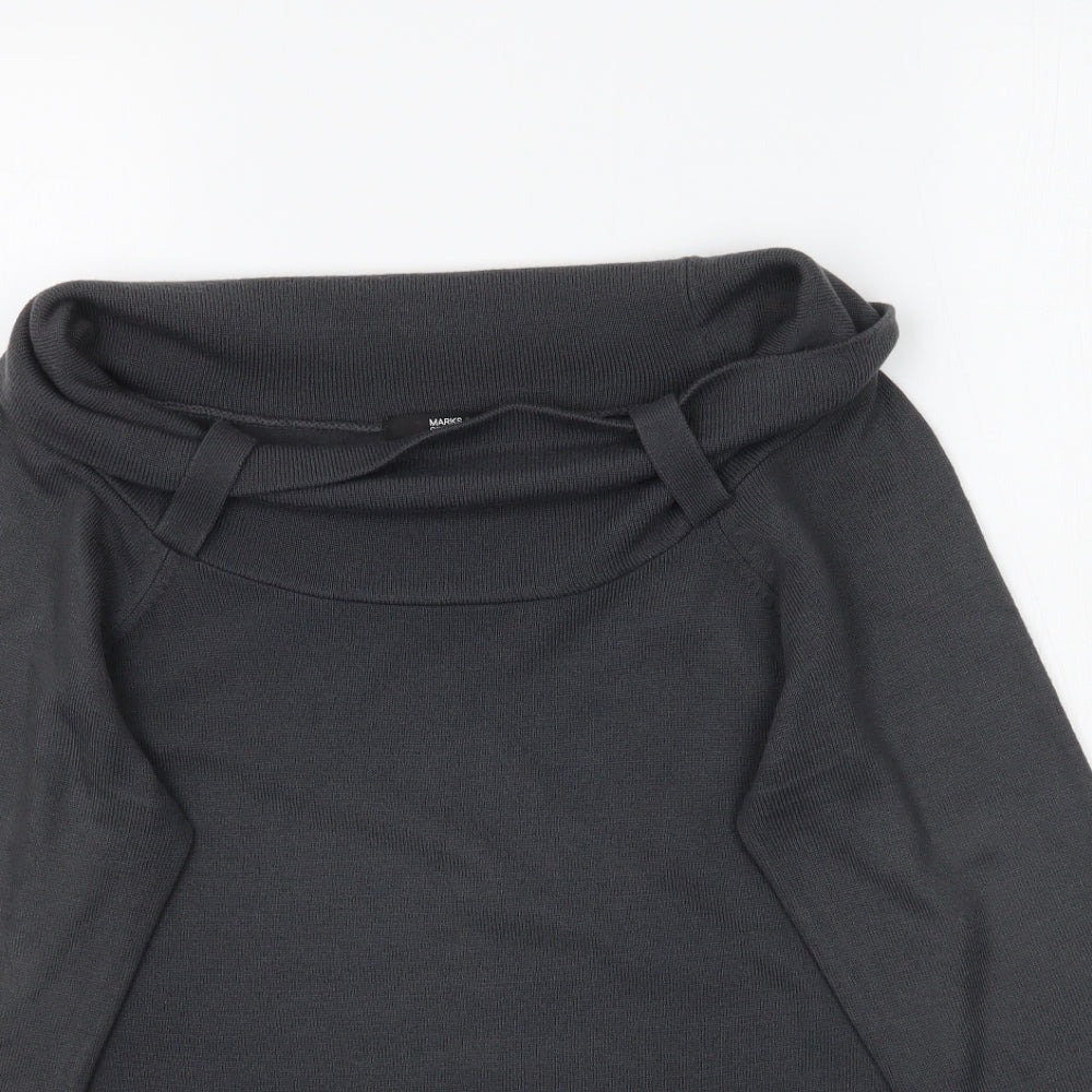 Womens UK Size 10 Marks and Spencer Grey Pullover Jumper