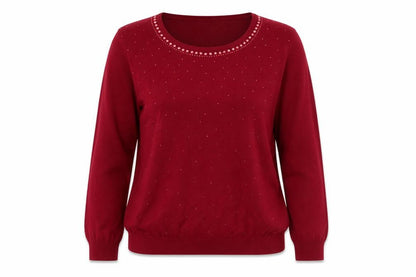 Autonomy Womens Red  Knit Pullover Jumper Size M