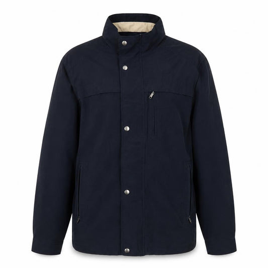 Front view of Elegance women’s blue jacket, size S