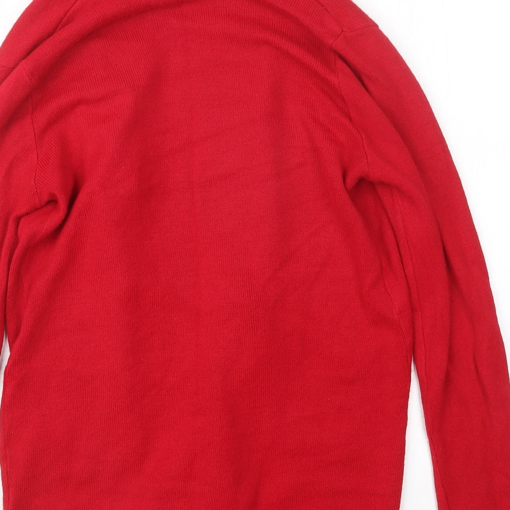 Mexe Womens Red  Knit Pullover Jumper Size S