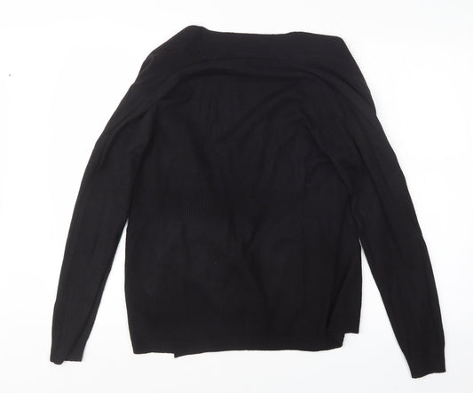 TU Womens Black  Knit Cardigan Jumper Size 10