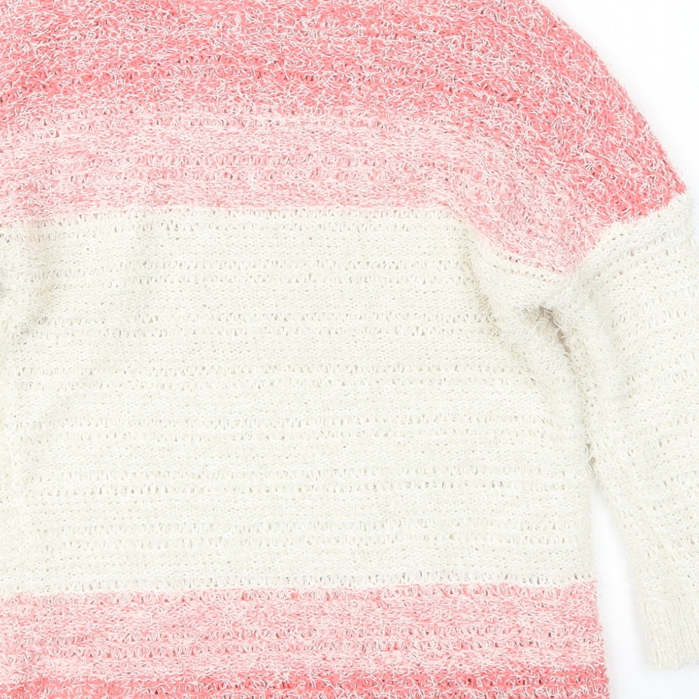 Womens UK Size 10 Red Herring Pink Pullover Jumper