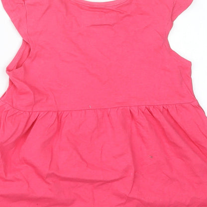 Primark Girls Pink   T-Shirt Dress  Size 12-18 Months